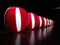 Red and black spheres Royalty Free Stock Photo