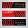 red and black straight line banner.Vector corporate design,luxury simple.