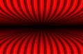 Red black striped pattern background, 3d lines design, abstract symmetrical minimal dark background for business presentation