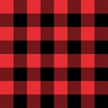 Red and Black Tartan plaid seamless abstract checkered pattern background Royalty Free Stock Photo