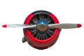 Red And Black AT-6 Texan Engine And Propeller