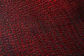 Red - black textured reptile skin, used texture for the background. Lizard or crocodile skin