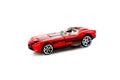 Red toy car isolated on white background Royalty Free Stock Photo