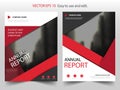 Red black triangle Vector Brochure annual report Leaflet Flyer template design, book cover layout design, abstract presntation Royalty Free Stock Photo