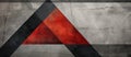 Red and black triangles create a bold pattern on a gray background Royalty Free Stock Photo