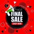 Final Sale. Red and Black sale shapes.