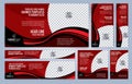 Red and Black Web banners templates Royalty Free Stock Photo