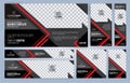 Red and Black Web banners templates Royalty Free Stock Photo