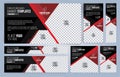 Red and Black Web banners templates Royalty Free Stock Photo