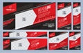 Red and Black Web banners templates