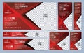 Red and Black Web banners templates Royalty Free Stock Photo