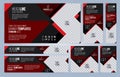 Red and Black Web banners templates Royalty Free Stock Photo