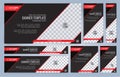 Red and Black Web banners templates