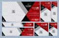 Red and Black Web banners templates