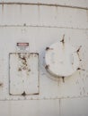 Red, black and white Danger, Confined Space sign on the exterior