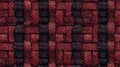 Red and black woven fabric textile texture pattern Royalty Free Stock Photo