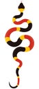 Red, black and yellow coral snake illustration Royalty Free Stock Photo