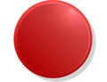 Red blank button icon on white background. Illustration design