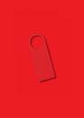 Red Blank Door Tag