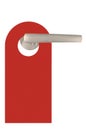 Red Blank Isolated Do Not Disturb Door Tag