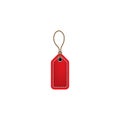 Red blank prize tags label icon. Vector illustration style is flat iconic symbol, red color. Designed for websites and software Royalty Free Stock Photo