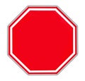 Red blank sign Royalty Free Stock Photo