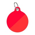 Red Blank Tag with Metal Ring. 3d Rendering Royalty Free Stock Photo