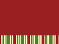 Red Block with Christmas Stripes