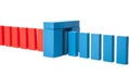 Red blocks changing to blue Royalty Free Stock Photo