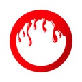 Red blood blot vector icon. Royalty Free Stock Photo