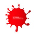 Red blood blot vector icon. Royalty Free Stock Photo