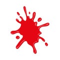 Red blood blot vector icon. Royalty Free Stock Photo