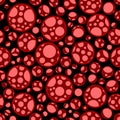 Red blood boil adrenaline. Vector illustration seamless pattern background