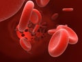 Red blood cell background, erythrocytes. 3D illustration