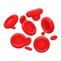 Red blood cell erythrocyte vector illustration Royalty Free Stock Photo