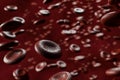 Red Blood Cell inside body, 3D render Royalty Free Stock Photo