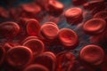 Red blood cells in an artery. Medical human health care concept Royalty Free Stock Photo