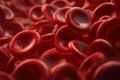 Red blood cells in an artery. Medical human health care concept Royalty Free Stock Photo