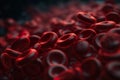 Red blood cells in an artery. Medical human health care concept Royalty Free Stock Photo