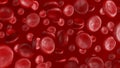 Red blood cells. 3d illustration. Multiple. Royalty Free Stock Photo