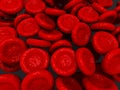 Red blood cells 3D rendering abstract background