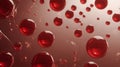 Red Blood Cells Floating in Plasma Under Microscope Royalty Free Stock Photo