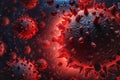 Red blood cells flowing Royalty Free Stock Photo
