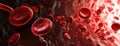 Red Blood Cells Flowing Inside a Vein Royalty Free Stock Photo