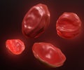 red blood cells are in a hypertonic solution Royalty Free Stock Photo