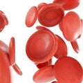 Red blood cells isolated in white background Royalty Free Stock Photo