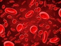 Red blood cells. Medical hematology vector background with 3d macro erythrocytes Royalty Free Stock Photo