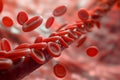 red blood cells move within blood vessels