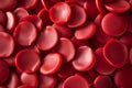 red blood cells move within blood vessels