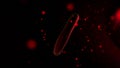 Red Blood Cells Moving in the Blood Stream, in an Artery. 3D Animation of Hemoglobin Cells Traveling Through a Vein. Royalty Free Stock Photo